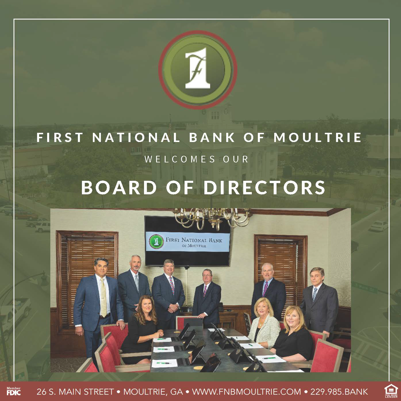 FNB of Moultrie Welcomes our Board of Directors