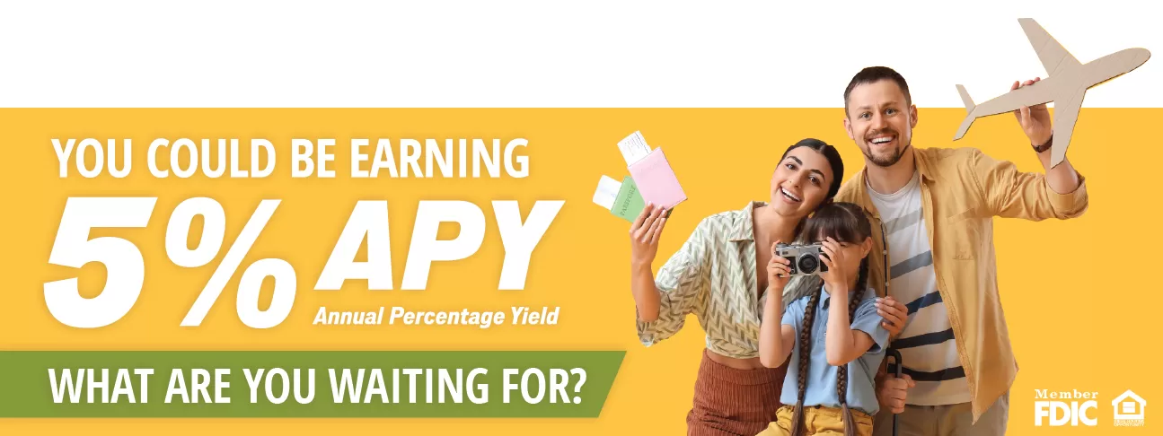 You could be earning 5%! What are you waiting for?